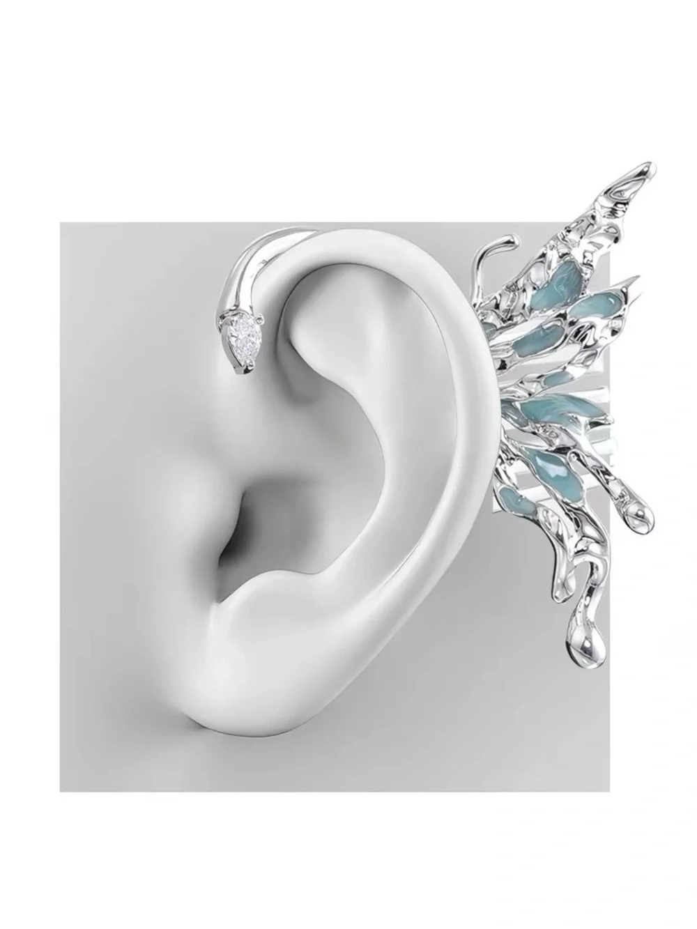 SUMIYAKI Silver Ear Cuffs Hair Accessories